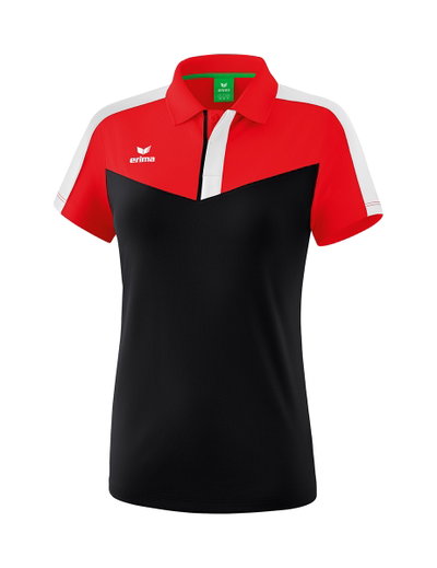 Erima Sport-Polo Squad (100% Polyester) rot/schwarz Damen